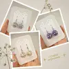 3-dielny SET: Dámske šité náušnice so striebrom Santia Handmade "Guličky" | Sivá / fialová / biela