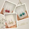 3-dielny SET: Dámske šité náušnice so striebrom Santia Handmade "Guličky" | Červená / tyrkysová / biela
