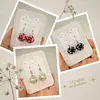3-dielny SET: Dámske šité náušnice so striebrom Santia Handmade "Guličky" | Červená / čierna / biela