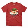 Detské vianočné tričko "Škriatok / syn" | Veľkosť: 122 / 6-7 rokov | Červená