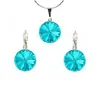 Swarovski set v tvare Rivoli | Aquamarine