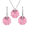 Swarovski set v tvare Octagon | Light Rose
