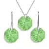 Swarovski set v tvare Octagon | Peridot