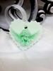 10 g Ručne vyrobené mydlo "Srdce s anjelom" | Zelená