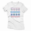 Dámske vianočné tričko s nórskym vzorom ZV004 "Hohoho" | Veľkosť: XS | Biela