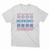 Pánske vianočné tričko s nórskym vzorom MV004 "Hohoho" | Veľkosť: XS | Biela