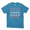 Pánske vianočné tričko s nórskym vzorom MV004 "Hohoho" | Veľkosť: XS | Modrá