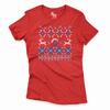 Dámske vianočné tričko s nórskym vzorom ZV001 "Mikuláš" | Veľkosť: XS | Červená