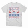 Pánske vianočné tričko s nórskym vzorom MV001 "Mikuláš" | Veľkosť: XS | Biela