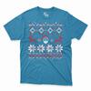 Pánske vianočné tričko s nórskym vzorom MV001 "Mikuláš" | Veľkosť: XS | Modrá