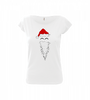 Dámske vianočné tričko "Santa" | Veľkosť: S | Biela