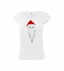 Dámske vianočné tričko "Santa" | Veľkosť: S | Biela