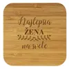 Bambusová bezdrôtová nabíjačka "Najlepšia žena na svete"
