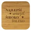 Bambusová bezdrôtová nabíjačka "Najlepší manžel široko ďaleko"