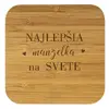 Bambusová bezdrôtová nabíjačka "Najlepšia manželka na svete"