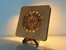 Obrazová stolná lampa "Mandala Aum"