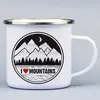 330 ml Turistický smaltovaný hrnček "I love mountains"