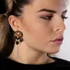 Dámske šité náušnice "Elena" | Čierna