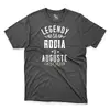Pánske tričko "Legendy sa rodia v auguste" | Veľkosť: S | Tmavosivá