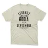 Pánske tričko "Legendy sa rodia v septembri" | Veľkosť: S | Svetlobéžová