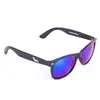 Čierne okuliare Kašmir Wayfarer W03 - modré zrkadlové sklá