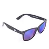 Čierne okuliare Kašmir Wayfarer W04 - modro-zelené zrkadlové sklá