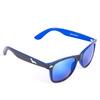 Čierno-tmavé okuliare Kašmir Wayfarer W15 - modré zrkadlové sklá