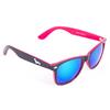 Čierno-ružové okuliare Kašmir Wayfarer W21 - modré zrkadlové sklá