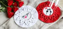 2 x Macrame podšálka "Láska"