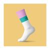 Cyklistické ponožky Karpathia "Pruhy" | Veľkosť: 35-38 | Ružová / tyrkysová / biela