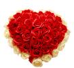 Mydlová kytica v darčekovom boxe 10358 (ruže) | Červená / krémová