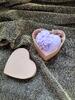 10 g Ručne vyrobené srdcové mydlo s nápisom 10351 "I love you" (fialová)