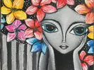 Obraz od slovenskej maliarky Lenky Kresáčovej "MAGIC WOMAN"