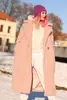 Dámsky zimný oversize kabát | Veľkosť: S | Ružová