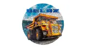 Drevené farebné puzzle (nákladné vozidlo Belaz 7513)