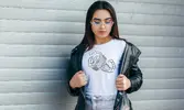 Dámske bavlnené tričko s potlačou znamenia "Škorpión" | Veľkosť: XS | Biela