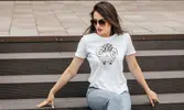 Dámske bavlnené tričko s potlačou znamenia "Baran" | Veľkosť: XS | Biela