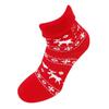 Bláznivé dámske froté ponožky "Stádo sobov" | Veľkosť: 36-40 | Červená
