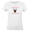Dámske bavlnené tričko "Christmas Deer II" | Veľkosť: S | Biela