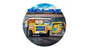 Drevené farebné puzzle (nákladné vozidlo Belaz)