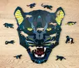 Drevené farebné puzzle (puma) | Veľkosť: S