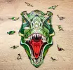 Drevené farebné puzzle (t-rex) | Veľkosť: S