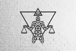 Nástenné drevené puzzle (znamenie Váhy)