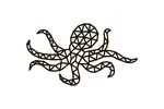 Nástenné drevené puzzle (Chobotnica)