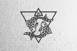 Nástenné drevené puzzle (znamenie Ryby)