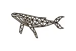 Nástenné drevené puzzle (Veľryba)