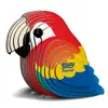 Farebné 3D puzzle z ekologicky hrubého kartónu "Papagáj"