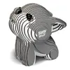 Farebné 3D puzzle z ekologicky hrubého kartónu "Vlk"