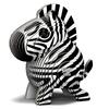 Farebné 3D puzzle z ekologicky hrubého kartónu "Zebra"