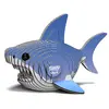 Farebné 3D puzzle z ekologicky hrubého kartónu "Žralok"